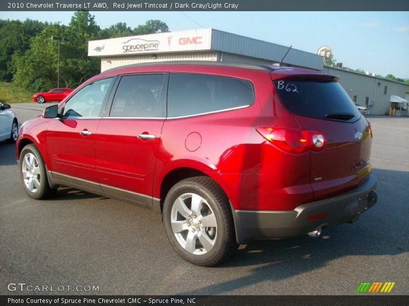 Red Jewel Tintcoat / Dark Gray/Light Gray 2010 Chevrolet Traverse LT AWD