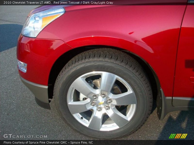 Red Jewel Tintcoat / Dark Gray/Light Gray 2010 Chevrolet Traverse LT AWD