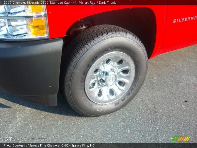 Victory Red / Dark Titanium 2010 Chevrolet Silverado 1500 Extended Cab 4x4