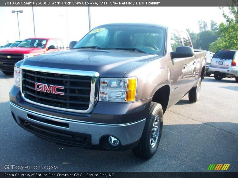 Steel Gray Metallic / Dark Titanium 2010 GMC Sierra 2500HD Work Truck Crew Cab 4x4