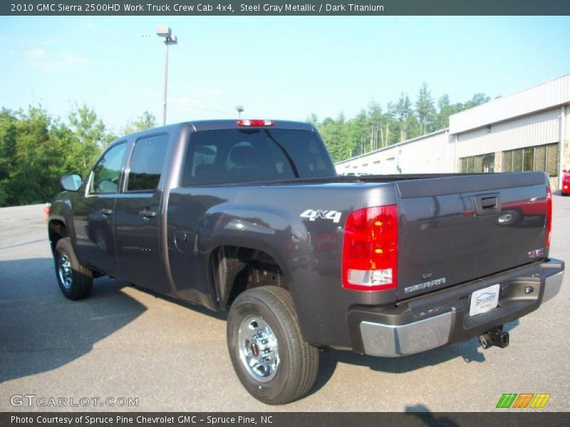 Steel Gray Metallic / Dark Titanium 2010 GMC Sierra 2500HD Work Truck Crew Cab 4x4