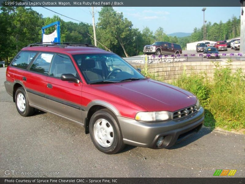 Mica Ruby Red Pearl / Black 1996 Subaru Legacy Outback Wagon