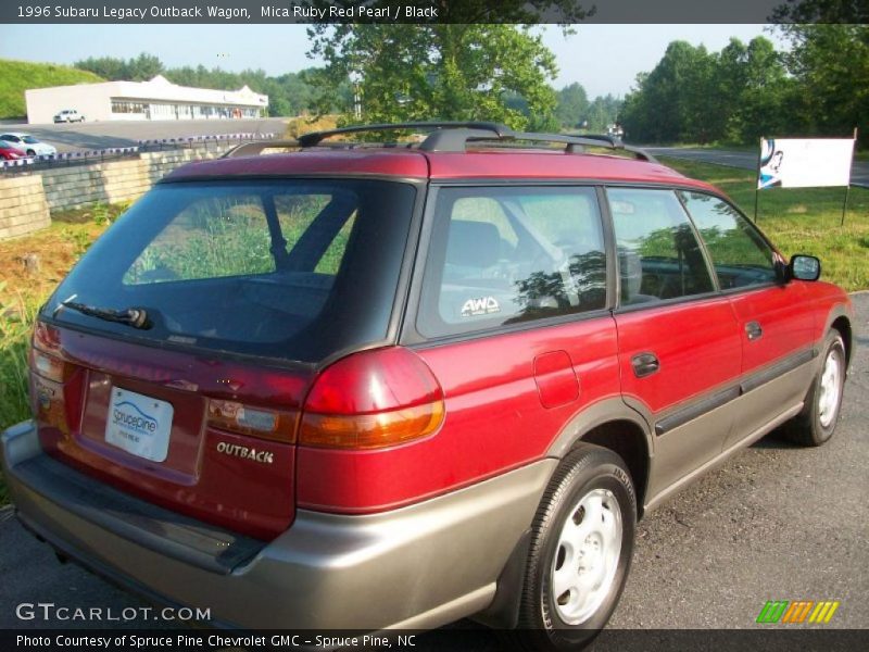 Mica Ruby Red Pearl / Black 1996 Subaru Legacy Outback Wagon