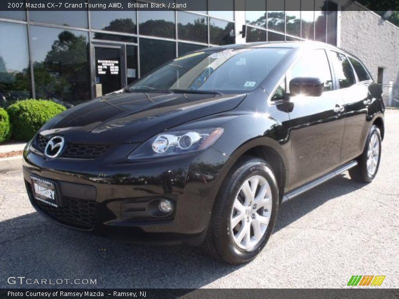 Brilliant Black / Sand 2007 Mazda CX-7 Grand Touring AWD