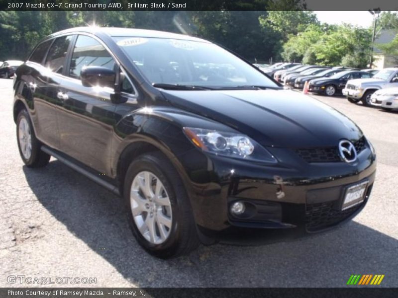 Brilliant Black / Sand 2007 Mazda CX-7 Grand Touring AWD