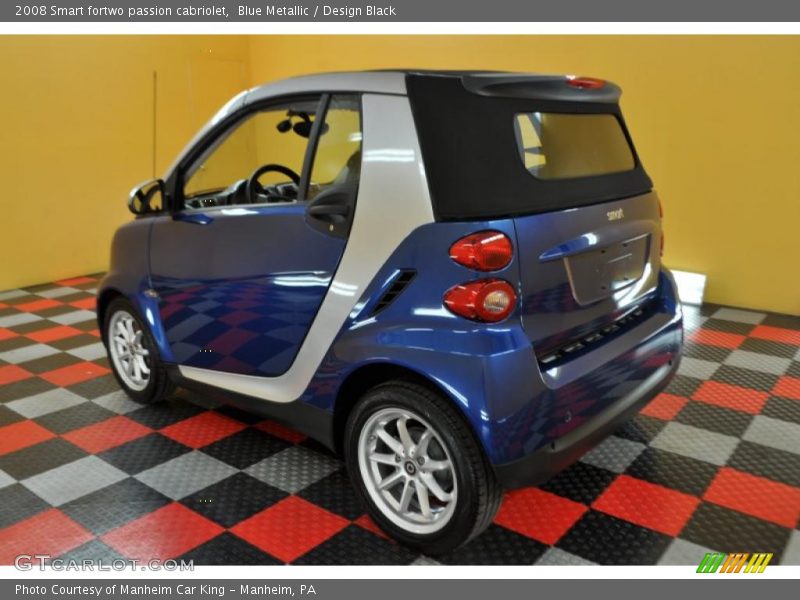 Blue Metallic / Design Black 2008 Smart fortwo passion cabriolet
