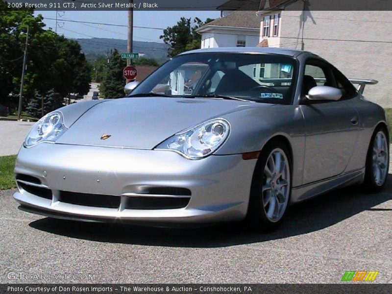 Arctic Silver Metallic / Black 2005 Porsche 911 GT3
