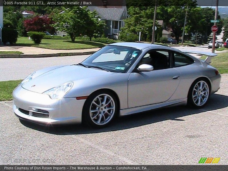 Arctic Silver Metallic / Black 2005 Porsche 911 GT3