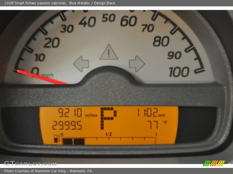Blue Metallic / Design Black 2008 Smart fortwo passion cabriolet