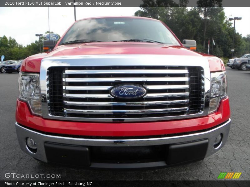 Vermillion Red / Medium Stone 2010 Ford F150 XLT SuperCab