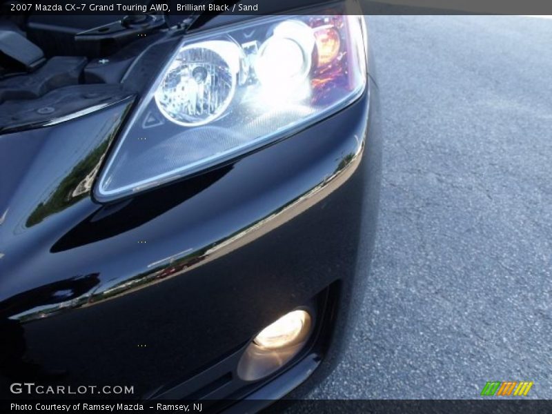 Brilliant Black / Sand 2007 Mazda CX-7 Grand Touring AWD