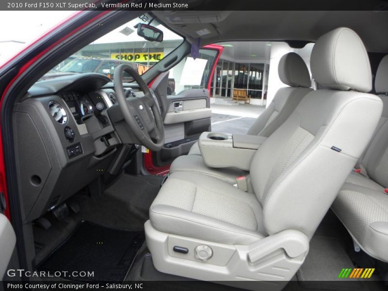 Vermillion Red / Medium Stone 2010 Ford F150 XLT SuperCab
