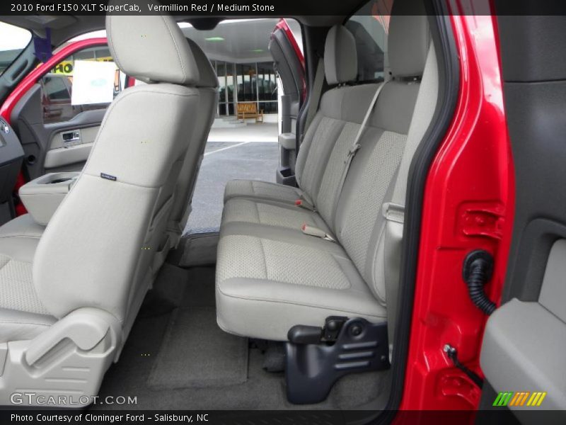 Vermillion Red / Medium Stone 2010 Ford F150 XLT SuperCab