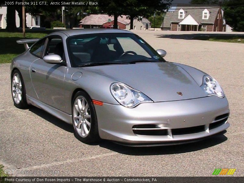 Arctic Silver Metallic / Black 2005 Porsche 911 GT3