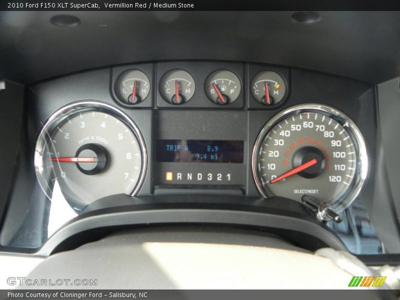 Vermillion Red / Medium Stone 2010 Ford F150 XLT SuperCab