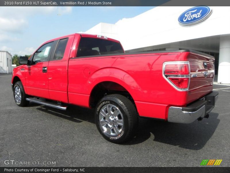 Vermillion Red / Medium Stone 2010 Ford F150 XLT SuperCab