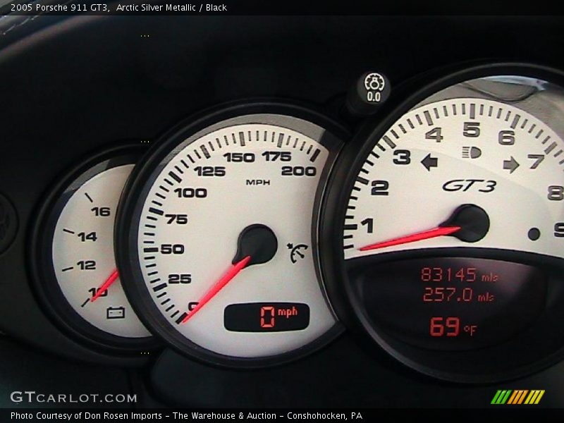 Arctic Silver Metallic / Black 2005 Porsche 911 GT3