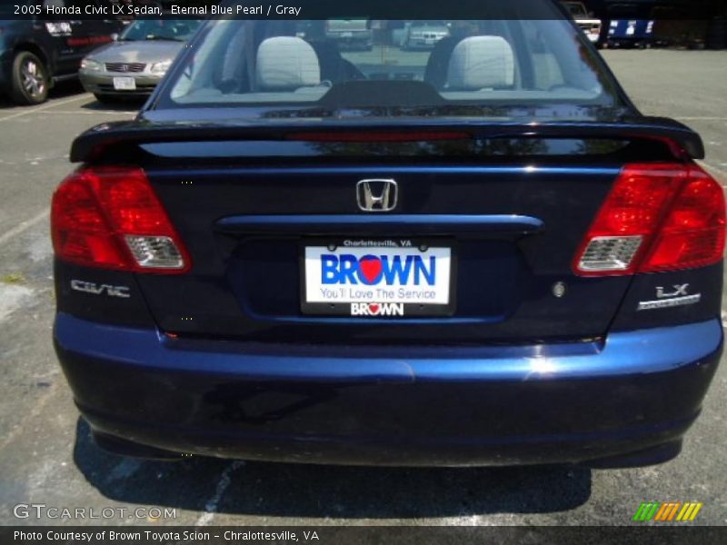 Eternal Blue Pearl / Gray 2005 Honda Civic LX Sedan