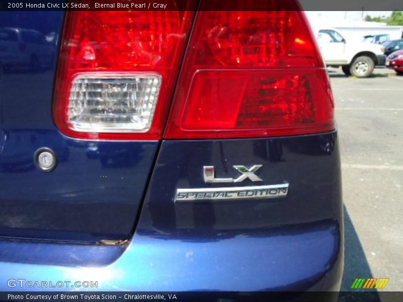 Eternal Blue Pearl / Gray 2005 Honda Civic LX Sedan