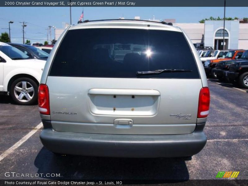 Light Cypress Green Pearl / Mist Gray 2000 Chrysler Grand Voyager SE