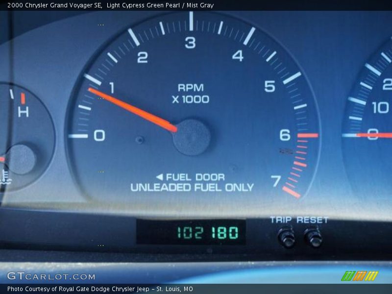 Light Cypress Green Pearl / Mist Gray 2000 Chrysler Grand Voyager SE