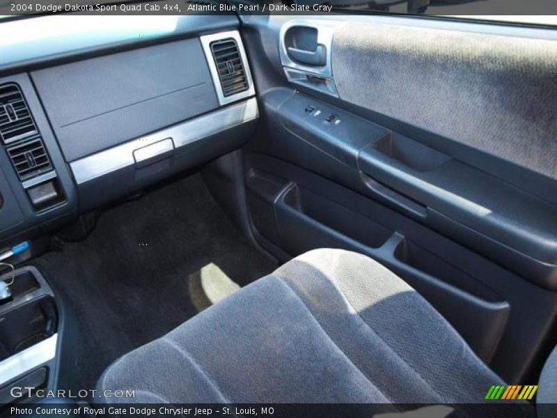 Atlantic Blue Pearl / Dark Slate Gray 2004 Dodge Dakota Sport Quad Cab 4x4