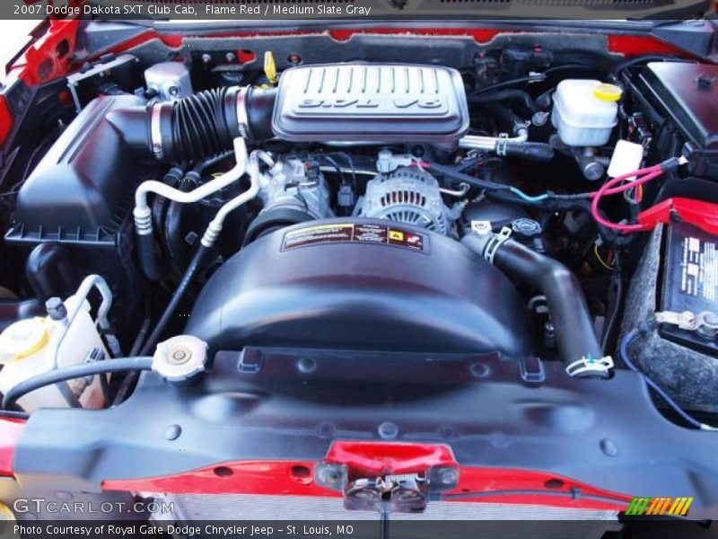 Flame Red / Medium Slate Gray 2007 Dodge Dakota SXT Club Cab