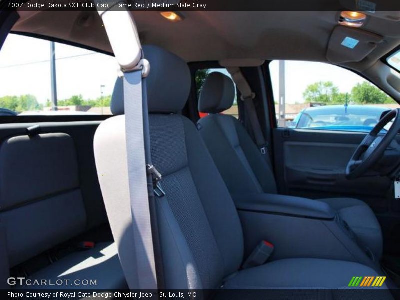 Flame Red / Medium Slate Gray 2007 Dodge Dakota SXT Club Cab