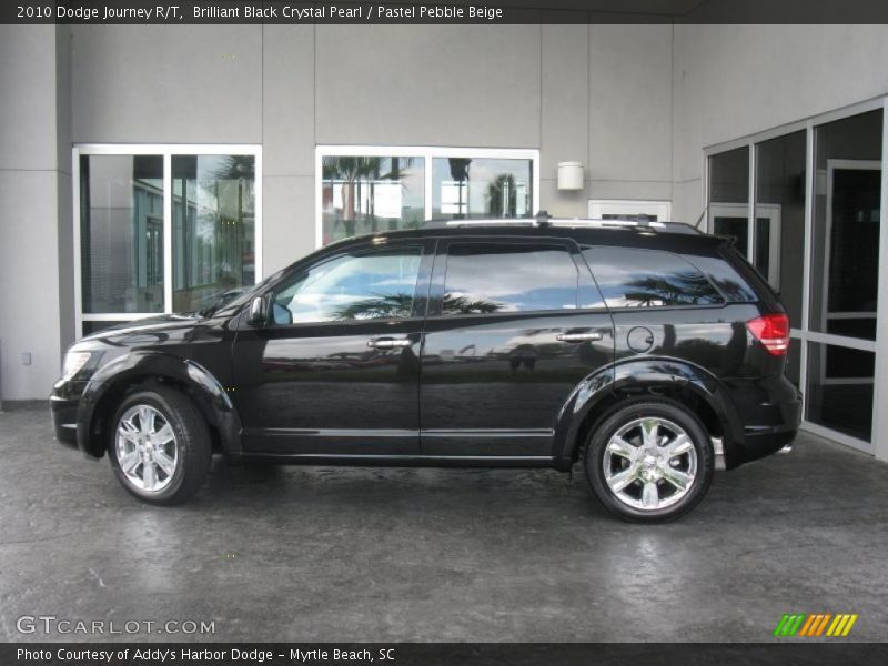 Brilliant Black Crystal Pearl / Pastel Pebble Beige 2010 Dodge Journey R/T
