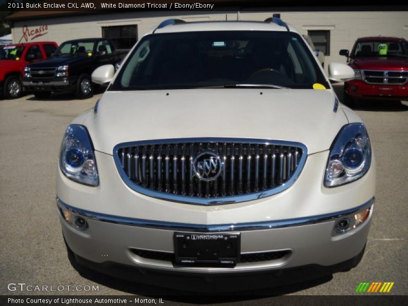 White Diamond Tricoat / Ebony/Ebony 2011 Buick Enclave CXL AWD