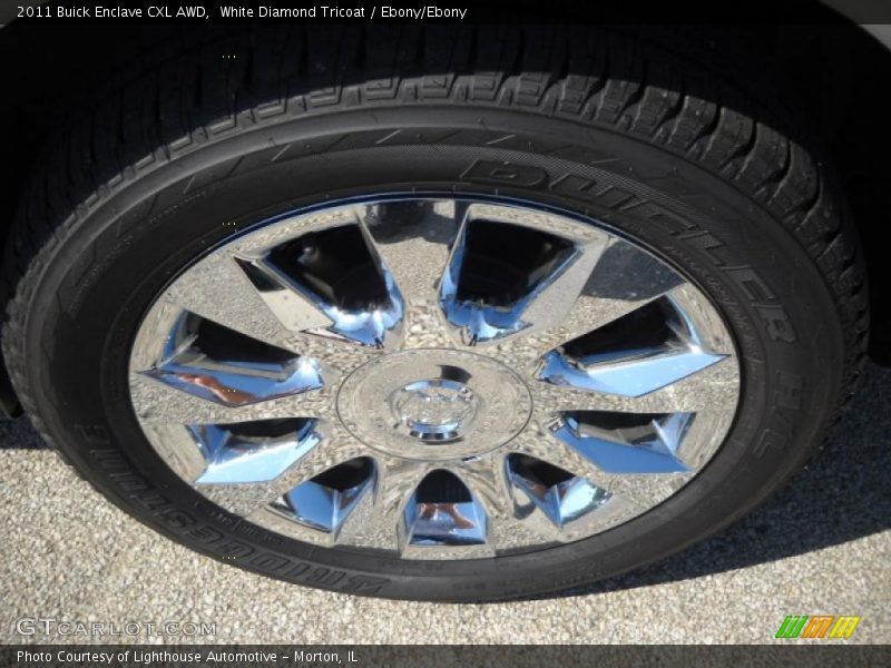 White Diamond Tricoat / Ebony/Ebony 2011 Buick Enclave CXL AWD