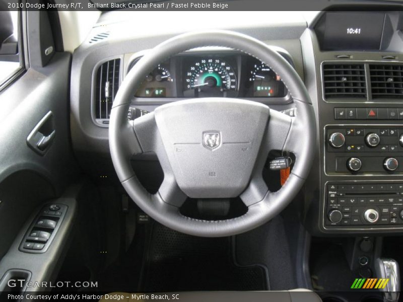 Brilliant Black Crystal Pearl / Pastel Pebble Beige 2010 Dodge Journey R/T