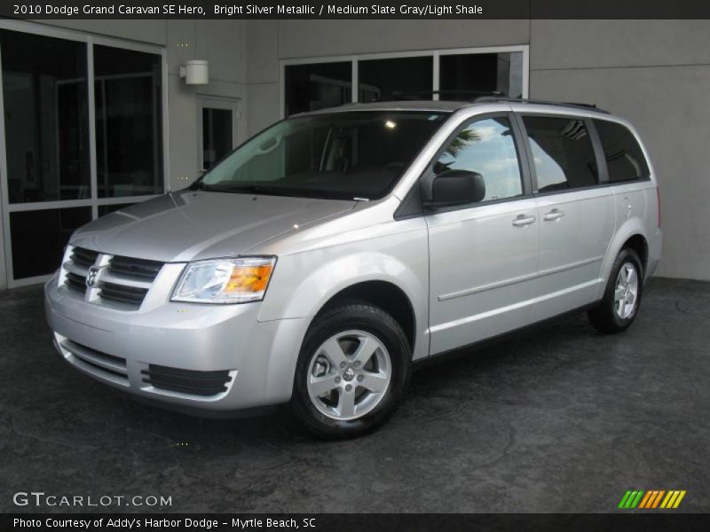 Bright Silver Metallic / Medium Slate Gray/Light Shale 2010 Dodge Grand Caravan SE Hero
