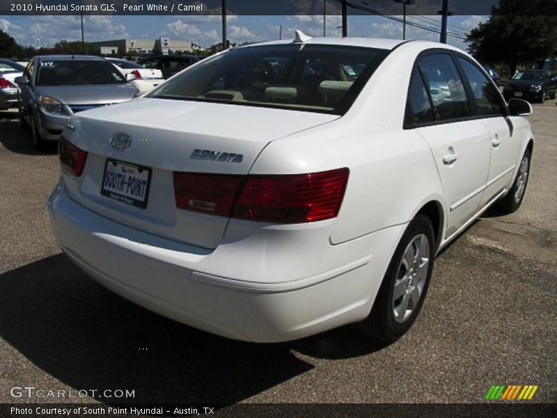 Pearl White / Camel 2010 Hyundai Sonata GLS
