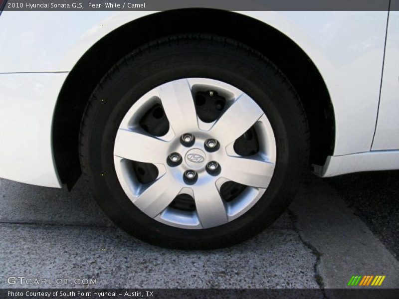 Pearl White / Camel 2010 Hyundai Sonata GLS