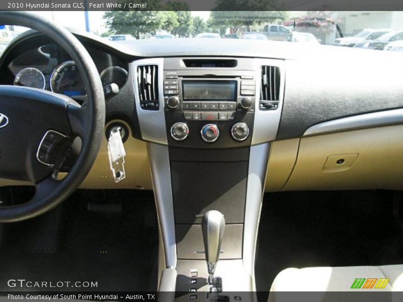 Pearl White / Camel 2010 Hyundai Sonata GLS