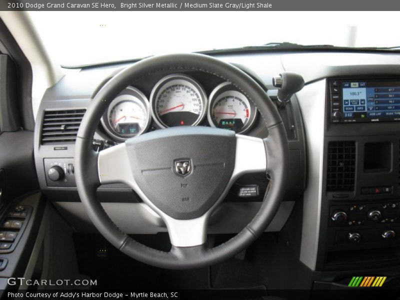 Bright Silver Metallic / Medium Slate Gray/Light Shale 2010 Dodge Grand Caravan SE Hero