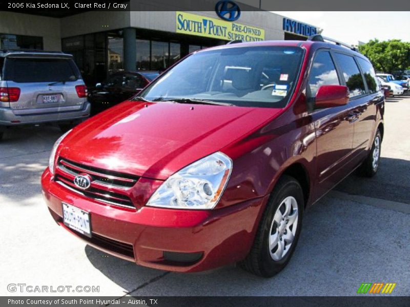 Claret Red / Gray 2006 Kia Sedona LX