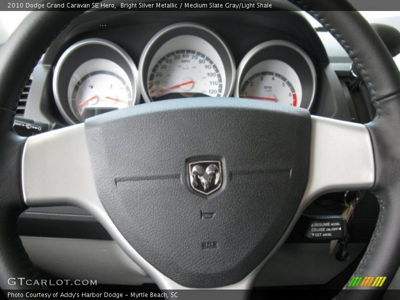 Bright Silver Metallic / Medium Slate Gray/Light Shale 2010 Dodge Grand Caravan SE Hero