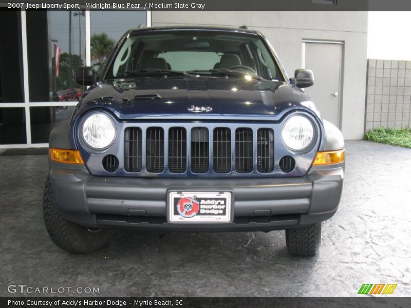Midnight Blue Pearl / Medium Slate Gray 2007 Jeep Liberty Sport