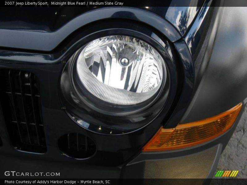 Midnight Blue Pearl / Medium Slate Gray 2007 Jeep Liberty Sport