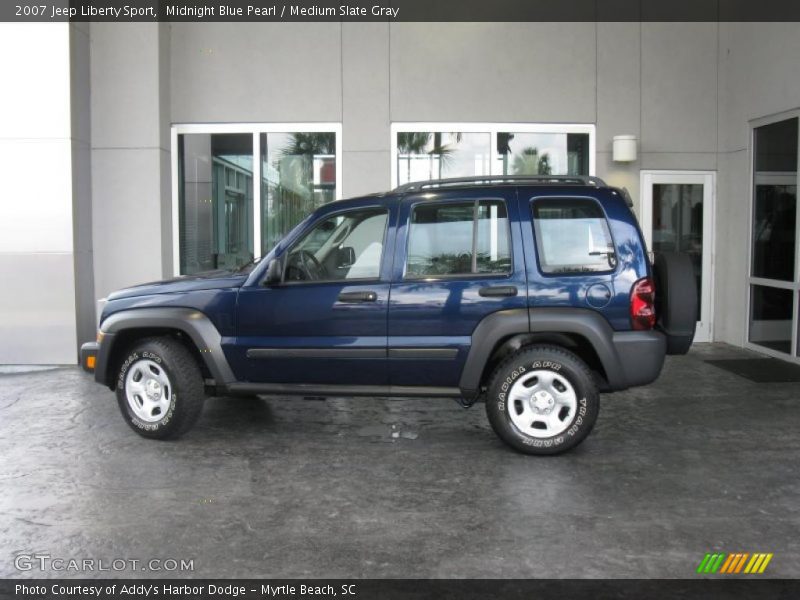 Midnight Blue Pearl / Medium Slate Gray 2007 Jeep Liberty Sport