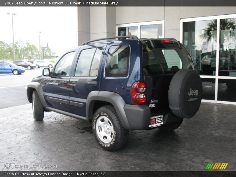 Midnight Blue Pearl / Medium Slate Gray 2007 Jeep Liberty Sport