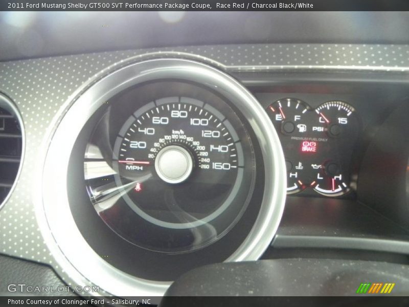 Race Red / Charcoal Black/White 2011 Ford Mustang Shelby GT500 SVT Performance Package Coupe