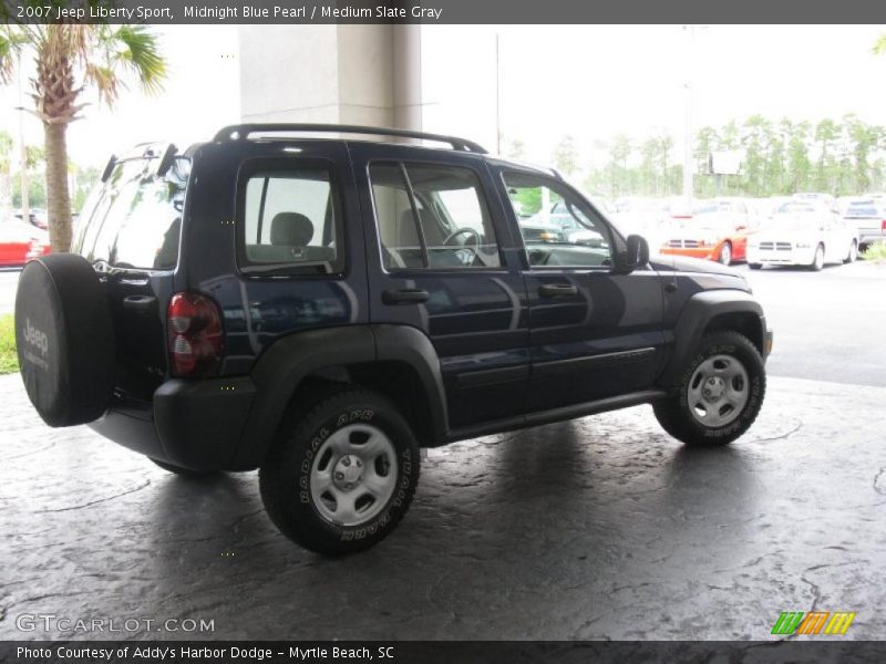 Midnight Blue Pearl / Medium Slate Gray 2007 Jeep Liberty Sport