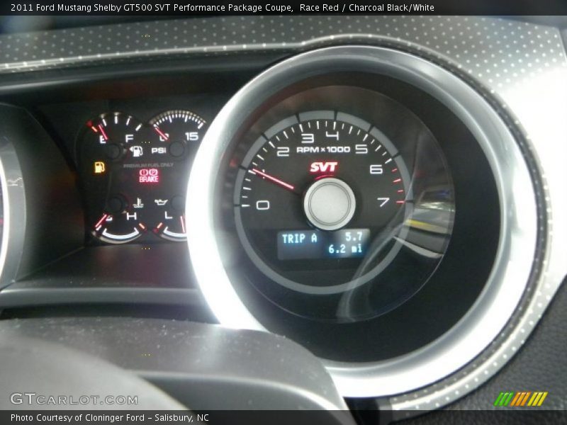Race Red / Charcoal Black/White 2011 Ford Mustang Shelby GT500 SVT Performance Package Coupe
