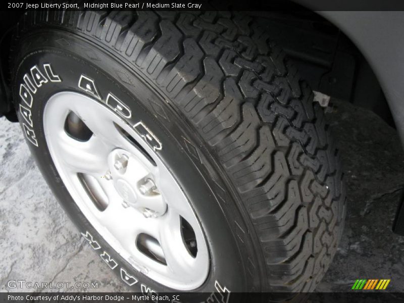 Midnight Blue Pearl / Medium Slate Gray 2007 Jeep Liberty Sport