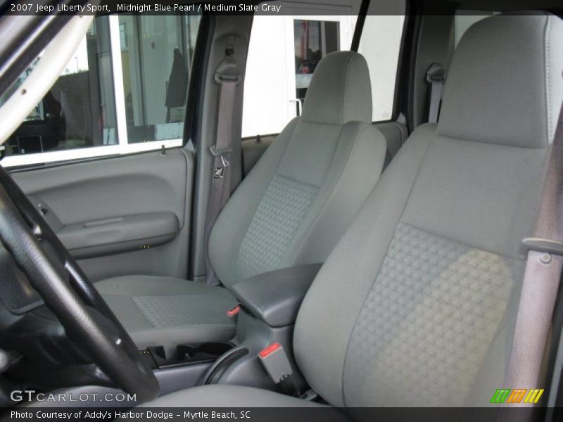 Midnight Blue Pearl / Medium Slate Gray 2007 Jeep Liberty Sport