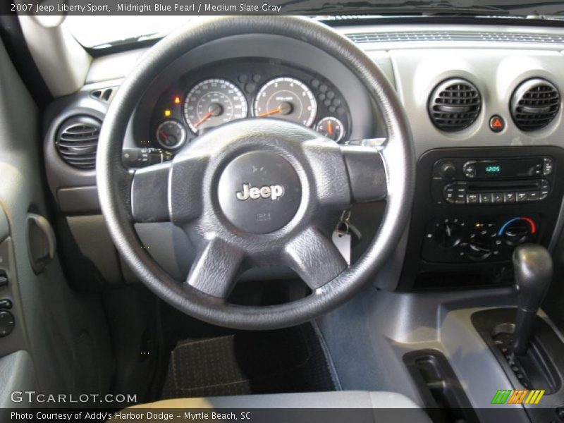 Midnight Blue Pearl / Medium Slate Gray 2007 Jeep Liberty Sport