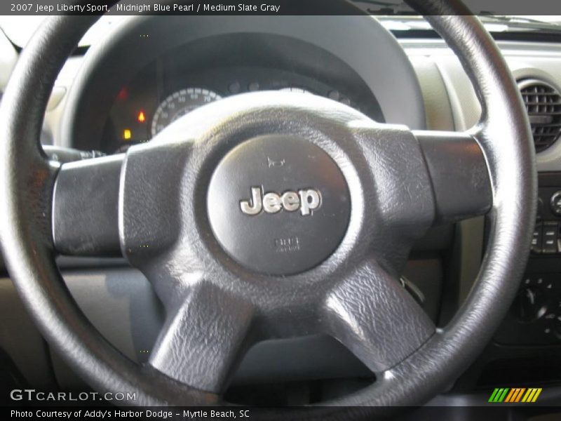 Midnight Blue Pearl / Medium Slate Gray 2007 Jeep Liberty Sport